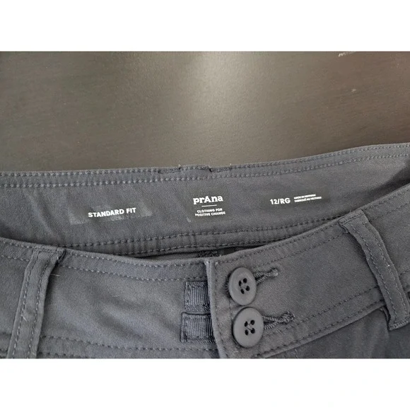 Prana Gray Standard Fit Pants 12RG Nylon Stretch Outdoor Hiking Outdoor Utility - Picture 3 of 8